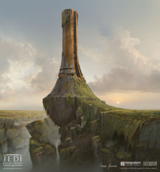 Concept art of Zeffo Vault from the video game Star Wars Jedi Fallen Order by Gabriel Yeganyan