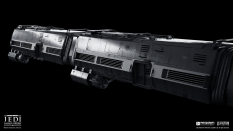 Concept art of Bracca Passenger Train from the video game Star Wars Jedi Fallen Order by Bruno Werneck