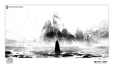 Concept art of Jedi Temple Glacier from the video game Star Wars Jedi Fallen Order by Gustavo Henrique Mendonça
