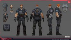 Concept art of Sarge from the video game Valorant by Larry Ray