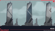 Concept art of Kingdom Tower from the video game Valorant by Brian Yam
