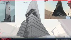 Concept art of Kingdom Tower Paint Over Drawing from the video game Valorant by Brian Yam
