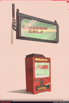 Concept art of Props from the video game Valorant by Theo Aretos