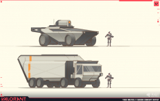 Concept art of Kingdom Vehicles from the video game Valorant by Theo Aretos