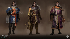 Concept art of Alfred Outfit from the video game Assassin's Creed Valhalla by Pierre Raveneau