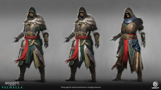 Concept art of Assassin Outfit from the video game Assassin's Creed Valhalla by Pierre Raveneau