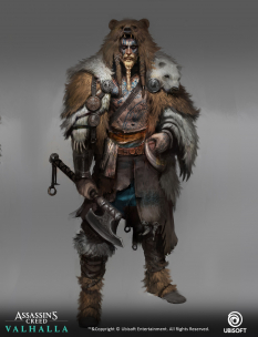 Concept art of Berserker Outfit from the video game Assassin's Creed Valhalla by Pierre Raveneau