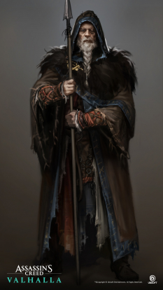 Concept art of Odin from the video game Assassin's Creed Valhalla by Yelim Kim