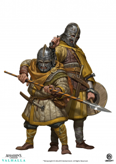 Concept art of Saxon Bondsmen from the video game Assassin's Creed Valhalla by Even Amundsen