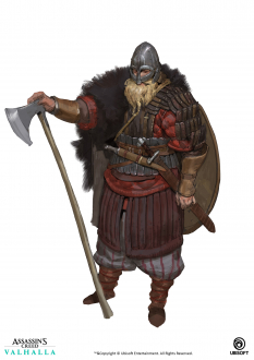 Concept art of Viking Huskarl from the video game Assassin's Creed Valhalla by Even Amundsen