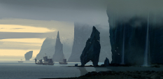 Concept art of A Coastal Composition from the video game Assassin's Creed Valhalla by Raphael Lacoste