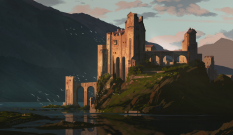 Concept art of Castles Forts from the video game Assassin's Creed Valhalla by Raphael Lacoste