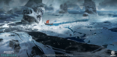 Concept art of Jotunheim Coast from the video game Assassin's Creed Valhalla by Philip Varbanov