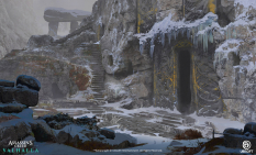 Concept art of Jotunheim Vault from the video game Assassin's Creed Valhalla by Philip Varbanov