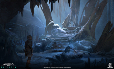 Concept art of Jotunheim Well Of Mimir from the video game Assassin's Creed Valhalla by Ignat Komitov