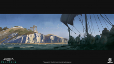 Concept art of Sussex Seven Sisters Region from the video game Assassin's Creed Valhalla by Sabin Boykinov