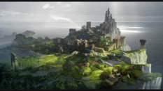 Concept art of The Fortress Of Dover Overview from the video game Assassin's Creed Valhalla by Eddie Bennun