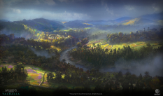 Concept art of Vistas from the video game Assassin's Creed Valhalla by Gilles Beloeil