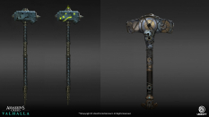Concept art of Weapon from the video game Assassin's Creed Valhalla by Pierre Raveneau