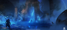 Concept art of Lighting VFX from the video game  Assassins Creed Valhalla by Alexander Joseba