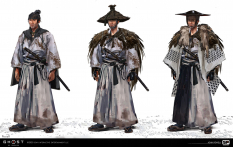 Concept art of Kensei Armor from the video game Ghost Of Tsushima by John Powell