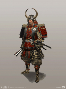 Concept art of Shimura from the video game Ghost Of Tsushima by Naomi Baker