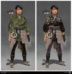 Concept art of Tomoe from the video game Ghost Of Tsushima by John Powell