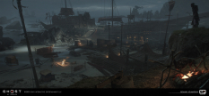 Concept art of Mongol Warcamps from the video game Ghost Of Tsushima by Romain Jouandeau