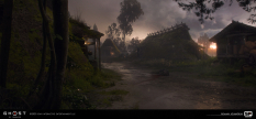 Concept art of Nii from the video game Ghost Of Tsushima by Romain Jouandeau