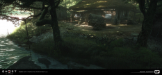 Concept art of Old Growth Forests from the video game Ghost Of Tsushima by Romain Jouandeau