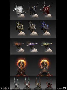 Concept art of Legends Gear from the video game Ghost Of Tsushima by Naomi Baker
