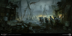 Concept art of Azamo Prisoners from the video game Ghost Of Tsushima by Ian Jun Wei Chiew