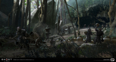 Concept art of Mongol Looting from the video game Ghost Of Tsushima by John Powell