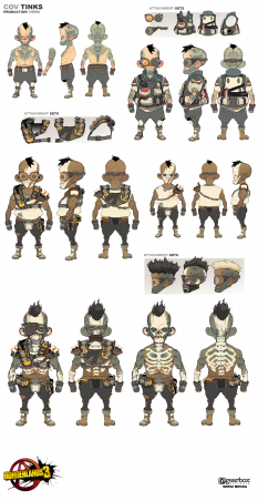 Concept art of Tinks from the video game Borderlands 3 by Sergi Brosa