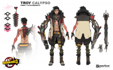 Concept art of Troy Calypso from the video game Borderlands 3 by Sergi Brosa