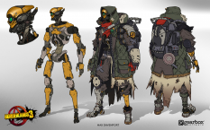 Concept art of Fl4K The Beastmaster from the video game Borderlands 3 by Max Davenport