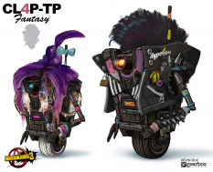 Concept art of Claptrap Fantasy from the video game Borderlands 3 by Kevin Duc