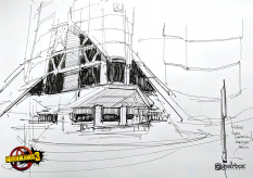 Concept art of Promethea Rough Sketch from the video game Borderlands 3 by Adam Ybarra