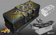 Concept art of Jakob S Lootables from the video game Borderlands 3 by Robert Chew