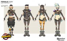 Concept art of Female Punk from the video game Borderlands 3 by Sergi Brosa
