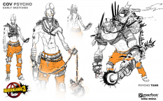 Concept art of Psycho from the video game Borderlands 3 by Sergi Brosa
