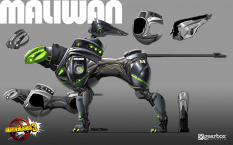 Concept art of Maliwan Front Runner from the video game Borderlands 3 by Robert Chew
