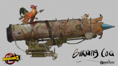 Concept art of Launcher from the video game Borderlands 3 by Dimitri Neron
