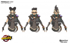 Concept art of Female Punk from the video game Borderlands 3 by Sergi Brosa