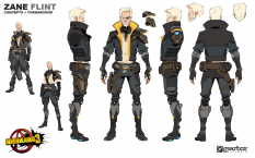 Concept art of Zane Flynt from the video game Borderlands 3 by Sergi Brosa