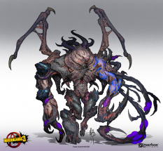 Concept art of Tyreen The Destroyer from the video game Borderlands 3 by Max Davenport