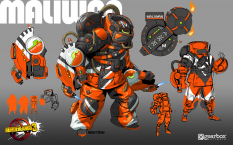 Concept art of Maliwan Heavy from the video game Borderlands 3 by Robert Chew
