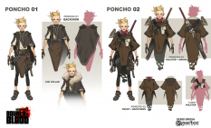 Concept art of Female Poncho from the video game Borderlands 3 by Sergi Brosa