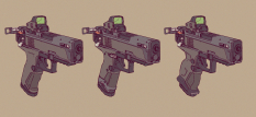 Concept art of Dahl Pistols from the video game Borderlands 3 by Elijah Mcneal