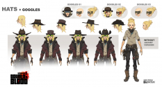 Concept art of Female Hats from the video game Borderlands 3 by Sergi Brosa